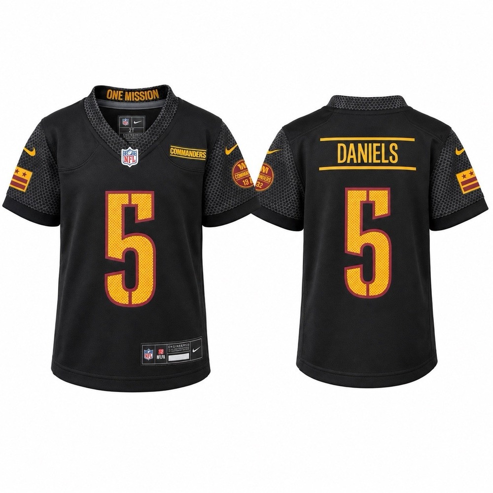 NEW Nike Jayden Daniels Washington Commanders #5 Toddler 3T Black NFL Jersey